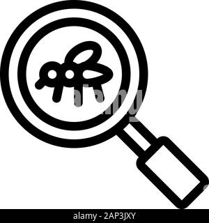 Mosquito Search Icon Vector Outline Illustration Stock Vector