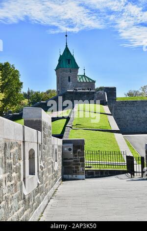 The Citadel and Fortifications of Quebec City, Canada Stock Photo