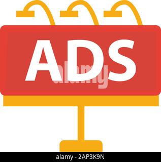 Billboards icon. Flat creative element from advertising icons collection. Colored billboards icon for templates, web design and software Stock Vector