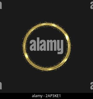 Golden abstract shape Stock Vector
