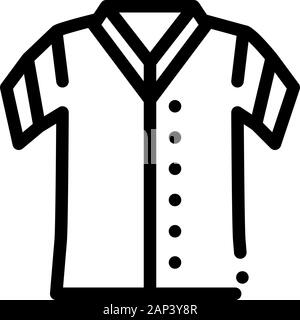 Baseball t-shirt linear icon. Thin line illustration. Softball