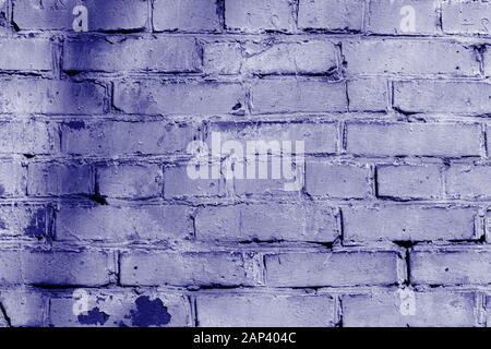 Old brick wall texture close up. Abstract background blue color toned Stock Photo