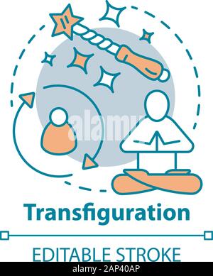 Transfiguration concept icon. Wizardry and witchcraft idea thin line ...