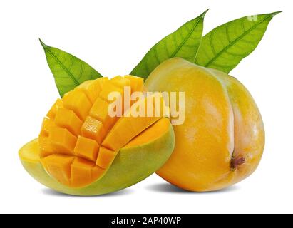 Mango fruit isolated on white background Stock Photo