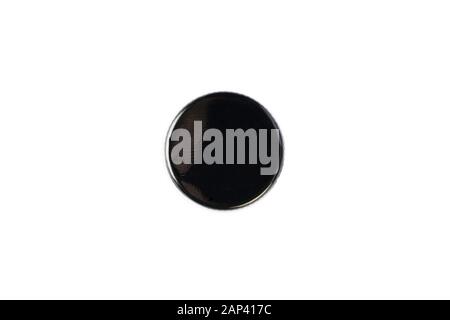 Black metal bottle cover isolated on white background. oil bottle cap. Stock Photo