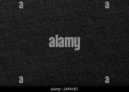 black artificial leather texture background. macro photo. Stock Photo
