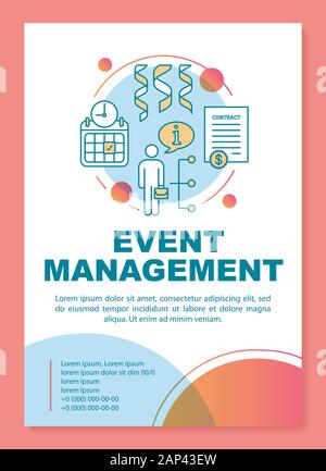 Event management brochure template layout. Corporate party planning ...