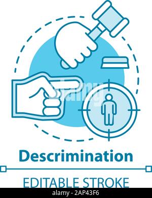 Prejudice & Discrimination Concept Icon. Zero Tolerance Policy Idea ...