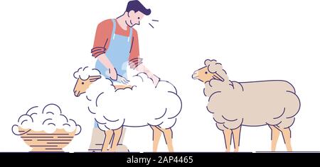 Sheep shearing Stock Vector Image & Art - Alamy