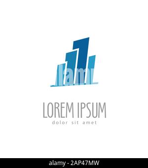 Business company logo. Investments, finance symbol vector Stock Vector