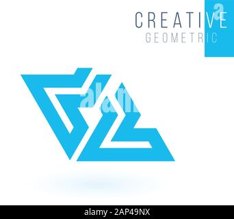 Geometric triangle arrows icon vector design elements. Business identity tech element. Stock Vector illustration isolated Stock Vector