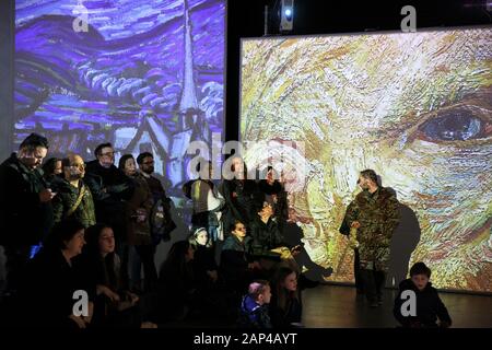 Multimedia exhibition by Vincent Van Gogh, Lugano, Switzerland, Europe. Stock Photo