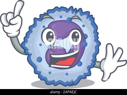 One Finger basophil cell in mascot cartoon character style Stock Vector