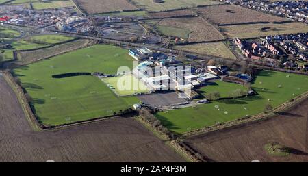 aerial view of The King's School in Chester, Cheshire, UK Stock Photo