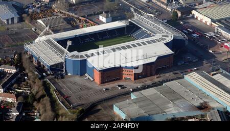 aerial view of West Bromwich Albion's Hawthorns Stadium, Birmingham Stock Photo