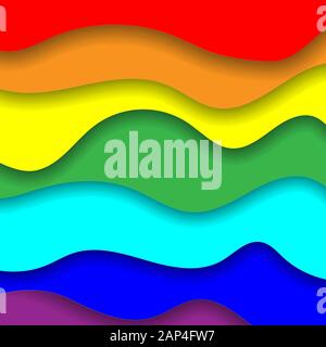 Pride Abstract Rainbow Colorful Paper Background Stock