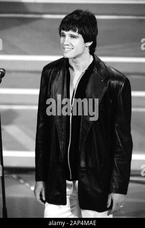 Sanremo Italy 22/02/1996,Take That, guests of the Sanremo Festival 1996 : Jason Orange during the performance Stock Photo