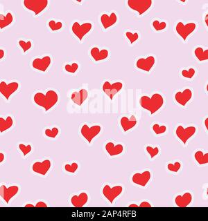 Seamless pattern with figures of hearts. Abstract romantic background for textile, fabric, design, web. Stock Vector