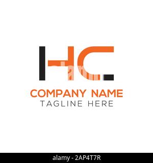 letter HC Logo Design Vector Template. Initial Linked Letter HC Vector Illustration Stock Vector