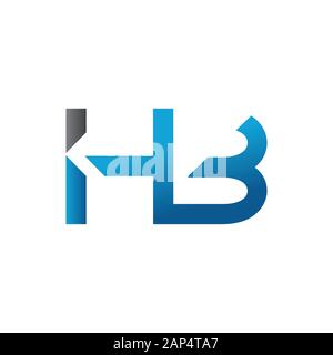 letter HB Logo Design Vector Template. Initial Linked Letter HB Vector Illustration Stock Vector