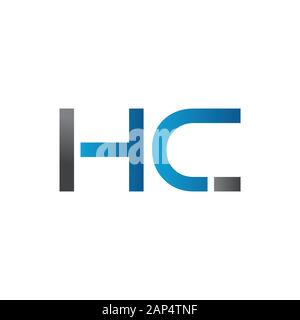 letter HC Logo Design Vector Template. Initial Linked Letter HC Vector Illustration Stock Vector