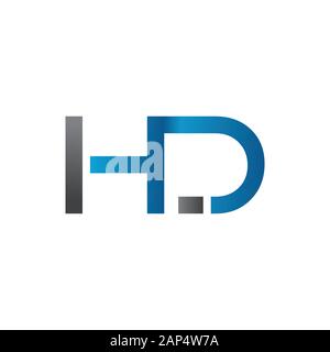 letter HD Logo Design Vector Template. Initial Linked Letter HD Vector Illustration Stock Vector
