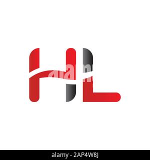 letter HL Logo Design Vector Template. Initial Linked Letter HL Vector Illustration Stock Vector