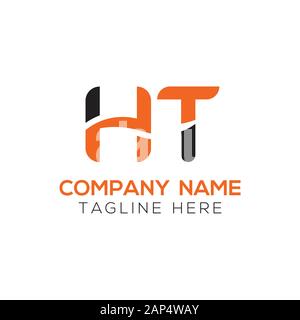 letter HT Logo Design Vector Template. Initial Linked Letter HT Vector Illustration Stock Vector
