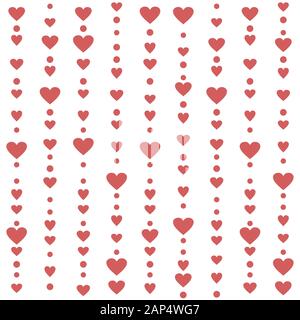 Seamless pattern with red hearts Stock Vector