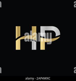 letter HP Logo Design Vector Template. Initial Linked Letter HP Vector Illustration Stock Vector