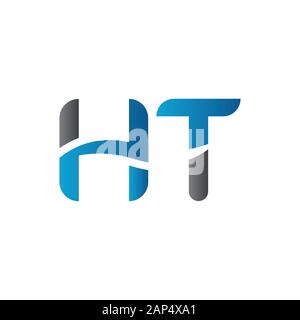 letter HT Logo Design Vector Template. Initial Linked Letter HT Vector Illustration Stock Vector