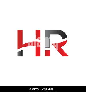 letter HR Logo Design Vector Template. Initial Linked Letter HR Vector Illustration Stock Vector