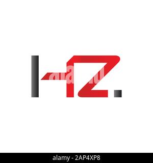 letter HZ Logo Design Vector Template. Initial Linked Letter HZ Vector Illustration Stock Vector