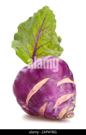 kohlrabi path isolated on white Stock Photo