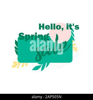Stylish vector discount template with trendy design and beautiful print. Online shopping Stock Vector