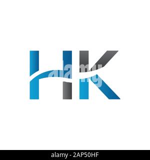 letter HK Logo Design Vector Template. Initial Linked Letter HK Vector Illustration Stock Vector