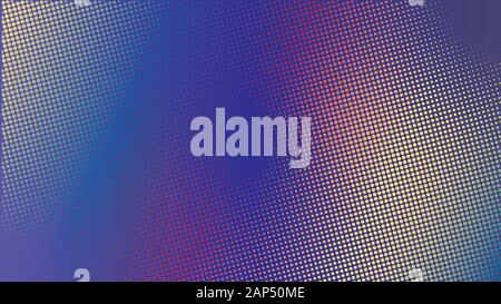 Colorful Halftone Background Design Template,Modern Pop Art, Abstract Dots Pattern Illustration, Vintage Texture Element, Dark Blue Purple Gradation Stock Vector