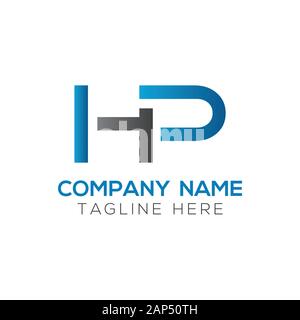 HP Logo Design Vector Template. Initial Circle Letter HP Vector ...
