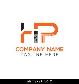 letter HP Logo Design Vector Template. Initial Linked Letter HP Vector Illustration Stock Vector