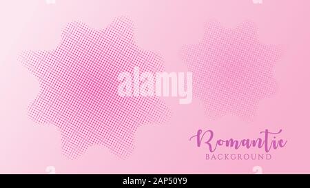 Halftone Background Design Template, Pop Art, Colorful Abstract Liquid Dots Pattern Illustration, Vintage Texture Element, Pinky Pink Violet Gradation Stock Vector