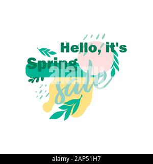 Trend icon for discounts and sales. Vector template for online store - spring mega sale Stock Vector