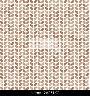 Scrap seamless pattern with brown leaves Stock Vector