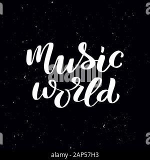 Handwritten calligraphy text, chalk on a blackboard Stock Vector