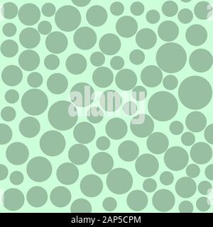 Seamless art abstract mosaic green circles pattern Stock Vector