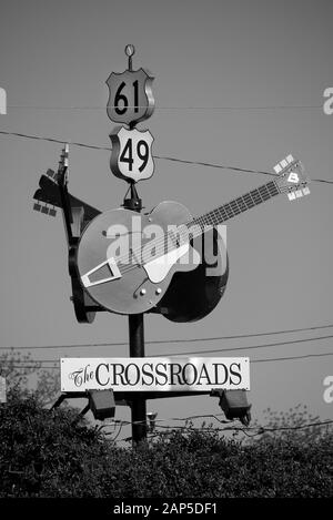 The Crossroads HWY 61/49 Clarksdale MS USA Stock Photo