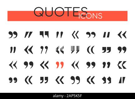 Quotes collection - set of vector web elements Stock Vector