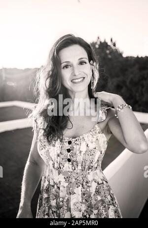 Happy smiling european caucasian woman Stock Photo