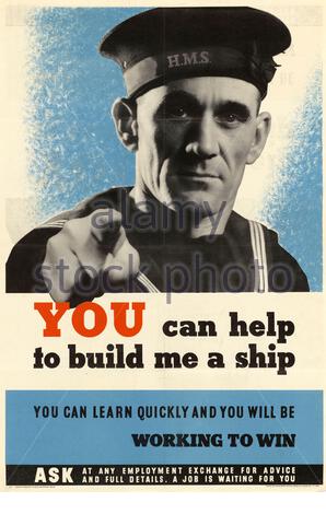 British World War 2 Public Information Propaganda poster Stock Photo