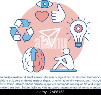 Generation Z article page vector template. Social networks and feeling of loneliness. Brochure, magazine, booklet design element with linear icons. Pr Stock Vector