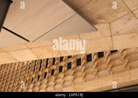 Valletta. Malta. The House of the Parliament of the Republic of Malta. New building designed by Renzo Piano, Italian architect. Stock Photo